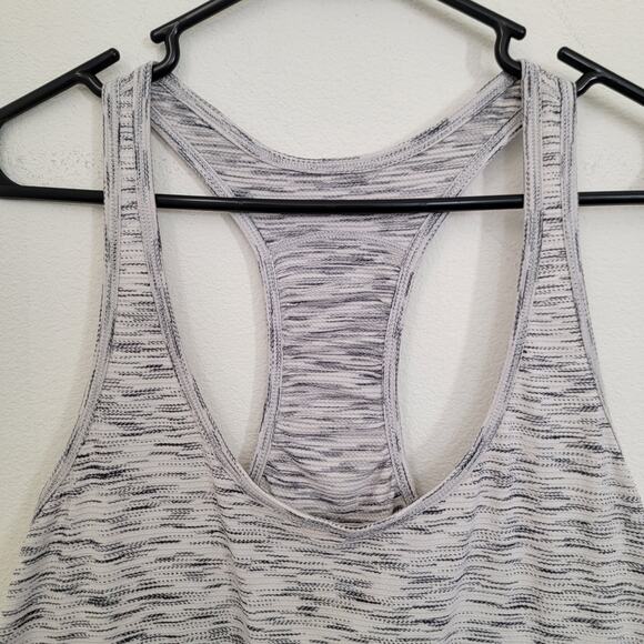 Lululemon Our Sport Tiger Space Dye White Gray Racerback Gorp Gym Workout W1AWFS - Picture 5 of 9